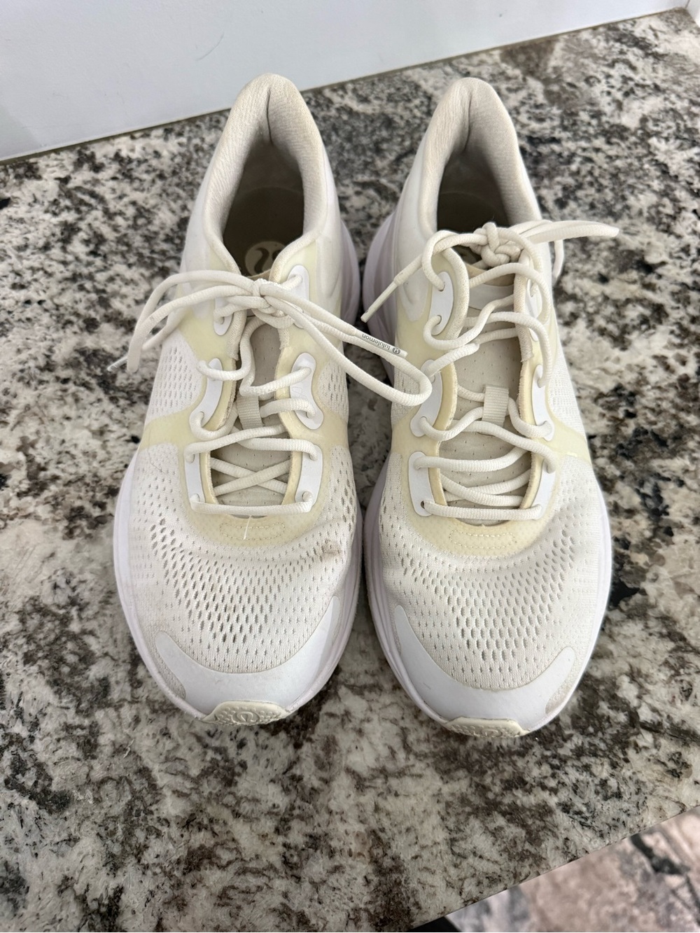 lululemon athletica Women's White Cream Mesh Running Shoes